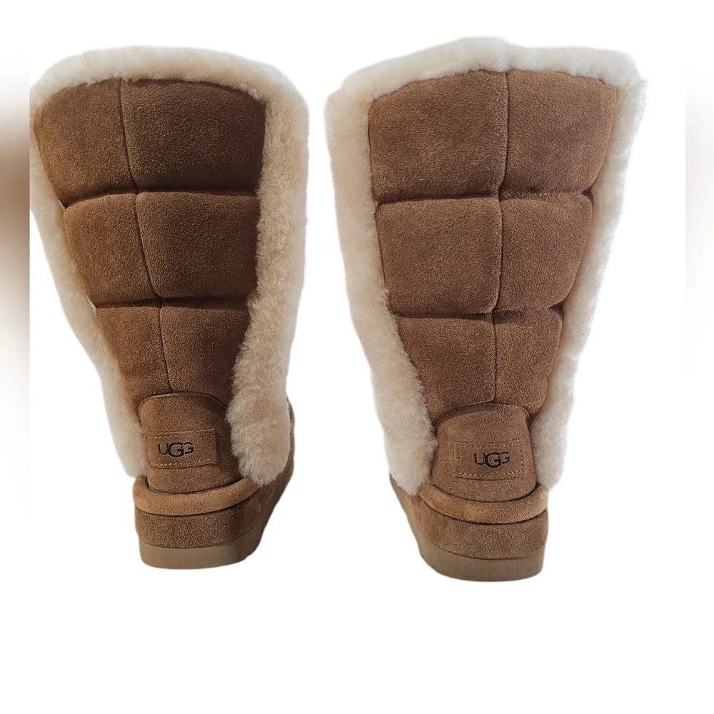 UGG Chestnut Tan Shearling Trim Winter Boots
